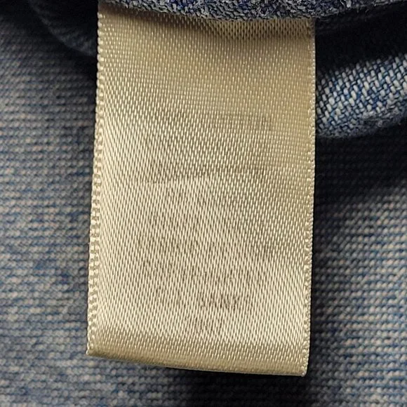 C.J. Banks Womens Blue Denim Long Sleeve Button Up Embroidered Jacket Size 1X - Picture 5 of 13